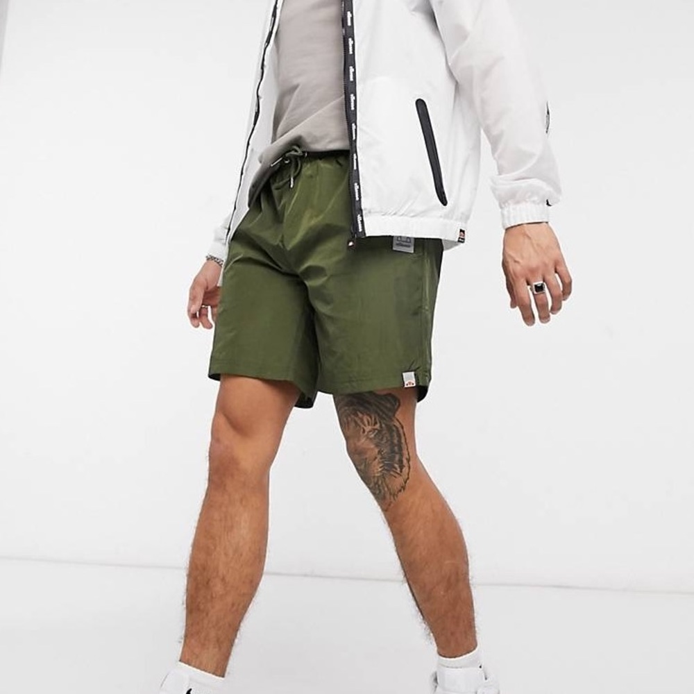 (BN44) Ellesse high‎ shine shorts in khaki , Size XS, NWOT